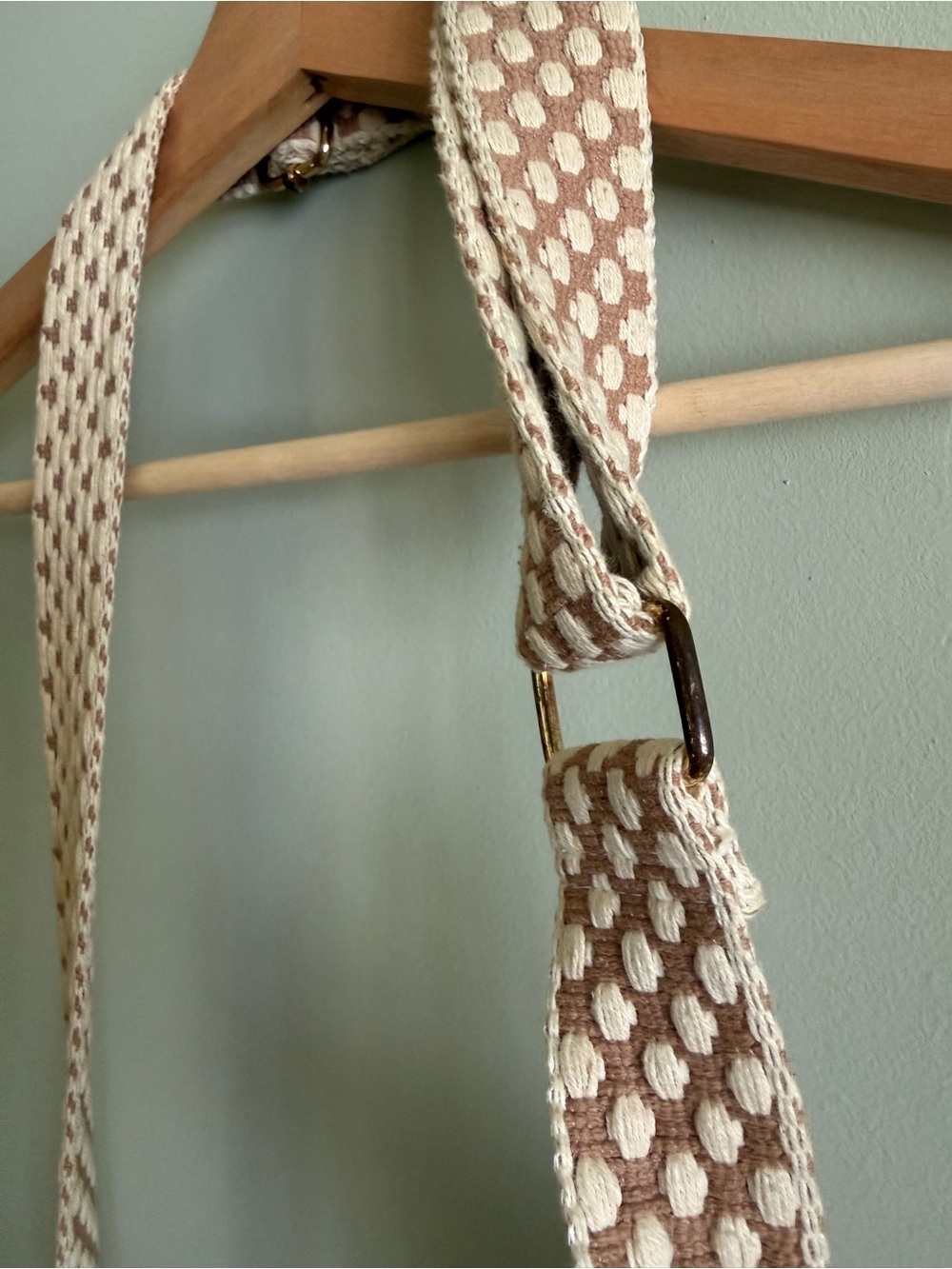 Tory Burch Cream Crossbody with Patterned Adjustable Strap - Picture 5 of 11